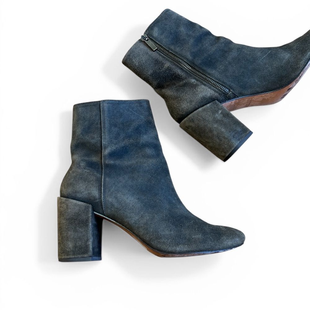 THURSDAY BOOT COMPANY Dark Olive Suede Highline Women Boots Sz 9.5